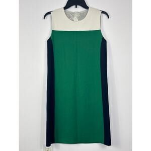 Vilagallo NWT Colorblock Sleeveless Dress Women's Size 6/38 Modern Classic